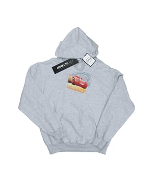 Disney Heren Cars Lightning McQueen Hoodie (Sportgrijs)