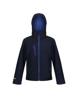 Regatta Kinder/Kids Ablaze 3 Layer Soft Shell Jas (Marine/Nieuw Koninklijk)