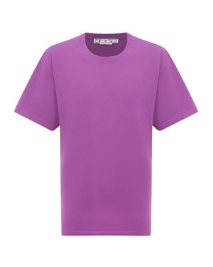 Off-White Diag Tab Lila T-shirt med överdimensionerad passform