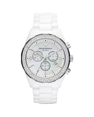 Emporio Armani AR1456 Ceramica Crystal White Damklocka