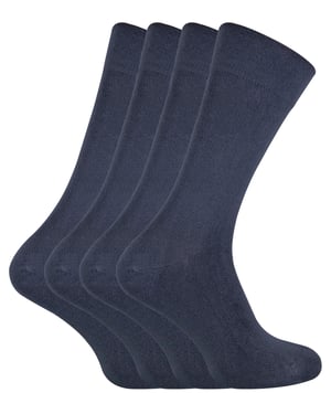 SOCK SNOB - 4 Pairs Bamboo Super Soft Suit Socks for Men & Women