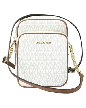 Michael Kors Jet Set Travel Signature Medium Logo Ketting Schoudertas