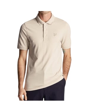 Lyle & Scott tonaal Eagle creme poloshirt