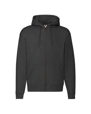 Fruit of the Loom Unisex Adult Premium Full Zip Hoodie (Zwart)