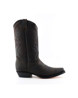 Grinders Mens Brown Cowboy Leather Boots- Louisiana