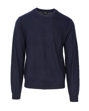 Armani Exchange Heren Gebreide Trui In Blauw