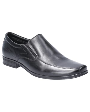 Hush Puppies Heren Billy Slip On Leather Shoe (Zwart)