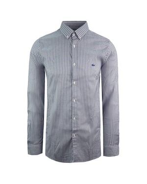 Lacoste Woven Slim Fit Mens Blue Shirt