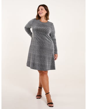 Curve Lurex Swing Dress