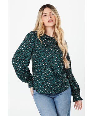 Animal Long Sleeve Blouse