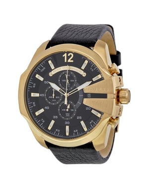 Diesel Mega Chief herenhorloge Zwart DZ4344