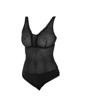 Daily Glam Trendy lace bodysuit with straps D07M7 woman