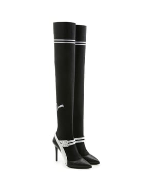 Puma x Fenty Knitted High Mary Jane Heels Black Womens Shoes