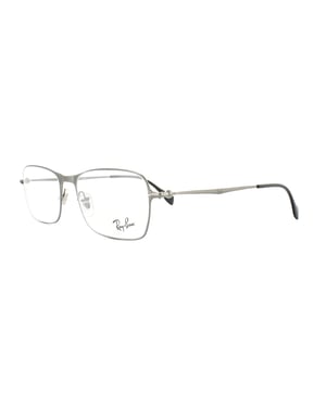 Ray-Ban Rectangular Matt Gunmetal Mens  Glasses Frames