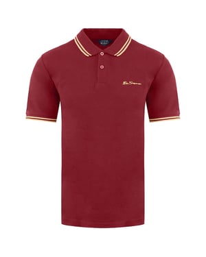 Ben Sherman Twin Tipped Herr Polotröja i Burgundy