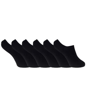 6 Pack Ladies Bamboo Liner Ankle Socks with Grip