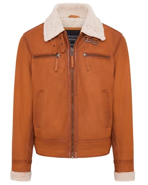Herr Tan Real Sheep Mocka Bomber Aviator Jacka - Sandnes