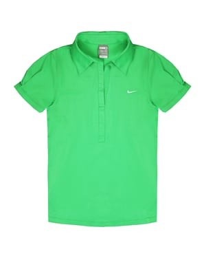 Nike Dri-Fit Short Sleeve Polo Shirt Green Womens Tennis Shirt 327803 388