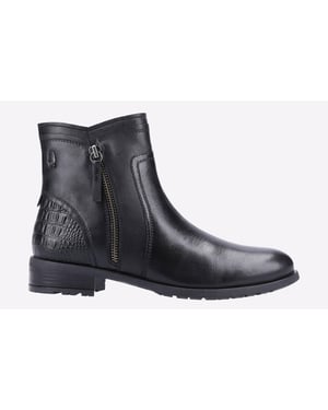 Hush Puppies Scarlett Leren Zwarte Damesschoenen