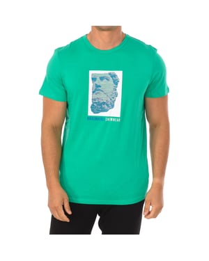 STICKER Kurzarm-T-Shirt mit Rundhalsausschnitt BKK1MTS03 Mann