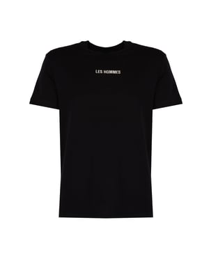 Les Hommes T-shirt Embrodery Herr Svart