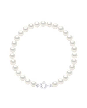 Armband van echte gekweekte zoetwaterparels rond 5-6 mm