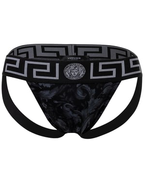 Versace Stretch Organisch Jersey Barocco Helemaal Jockstrap