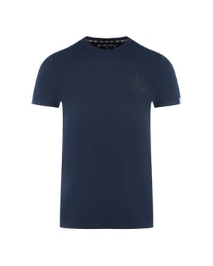 Aquascutum London Tonal Aldis Logo Navy Blue T-Shirt