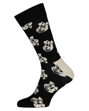 Happy Socks Noviteit Kleurige Heldere Katoenmix Hondensokken - Zwart