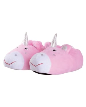 Roze eenhoorn pluche pantoffels voor kinderen - Roze