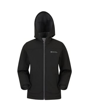 Mountain Warehouse Kinder/Kids Exodus Waterafstotend Soft Shell Jasje (Zwart)