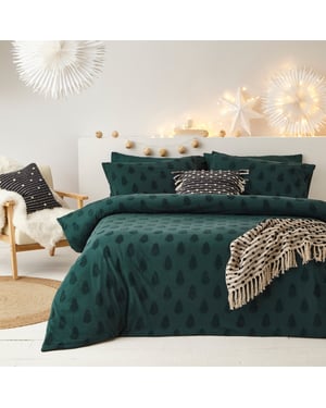 Tufted tree duvet cover set