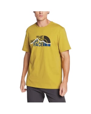 The North Face Mens Mountain Line T-Shirt Mineral Gold