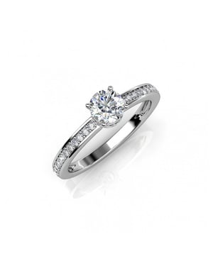 Elise Ring - Silver och kristall