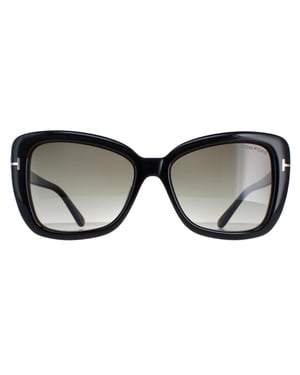 Tom Ford Maeve FT1008 01B glanzend zwart smoke gradient zonnebril