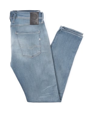 Men's Replay Anbass Hyperflex Bio Slim Fit Jeans in Blue