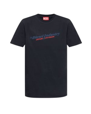 Diesel Industry Denim Division Logo Navy Blue T-Shirt