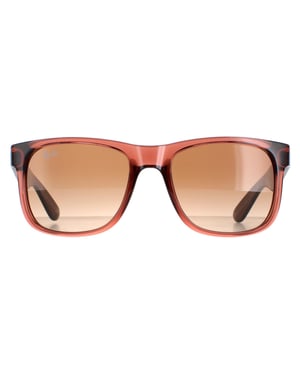 Ray-Ban Justin 4165 659413 transparante lichtbruine zonnebril met kleurverloop