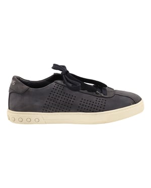 Tod's Geperforeerde Detail Veterschoenen in Blauw Suède