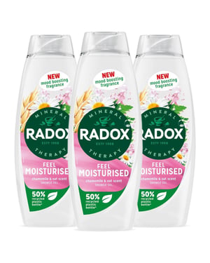 Radox Mineral Therapy Shower Gel Feel Moisturised Mood Boosting Fragrance, 3pk