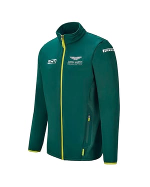Aston Martin F1 Official Team Mens Green Softshell Jacket