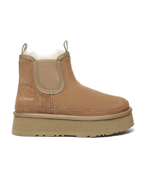 EVER AU Australia Women Shoveler Leather Platform Short Chelsea Boots