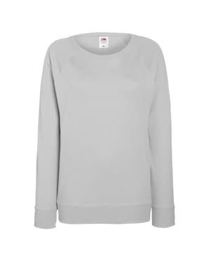 Fruit OF The Loom Dames Getailleerd lichtgewicht raglan sweatshirt (240 GSM) (Heather Grijs)
