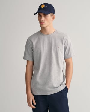 GANT Mens Regular Fit Short Sleeve Shield Logo T-Shirt