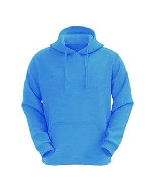 VR2 Denim Mens Plain Hoodie Long Sleeve Pullover