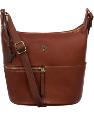 Little Kristin' Conker Brown Leather Shoulder Bag