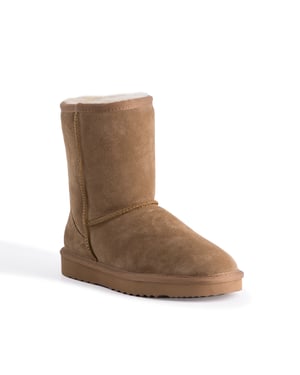 Aus Wooli "Cronulla" Australia Mid Calf Sheepskin Boot, Tan
