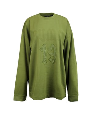 Puma Fenty by Rihanna Long Sleeve Graphic Crew Neck T-Shirt Olive 575138 03 A67A