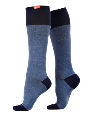 VIM&VIGR - Wide Calf Graduated Compression Socks 20-30 mmhg for Men & Women - Navy