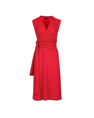Mouwloze Empire Line-jurk in rood
